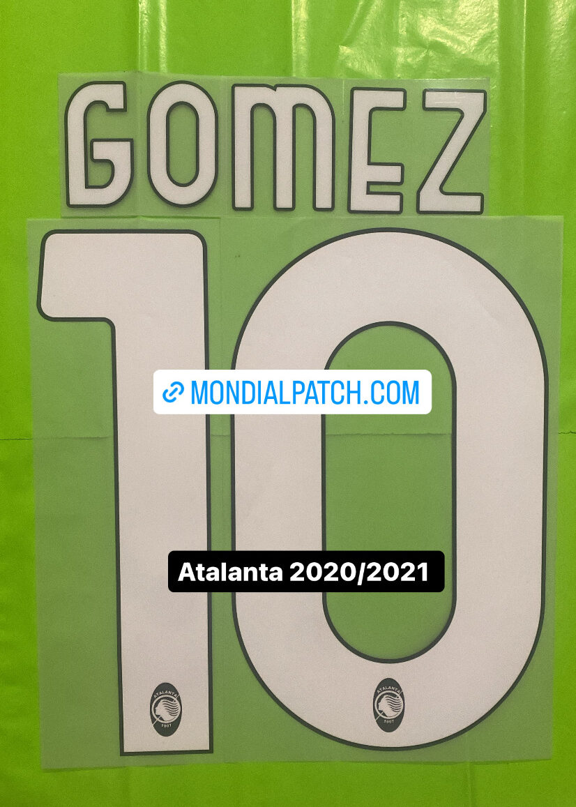 nameset Atalanta 2020 2021  10 GOMEZ bianco ufficiale