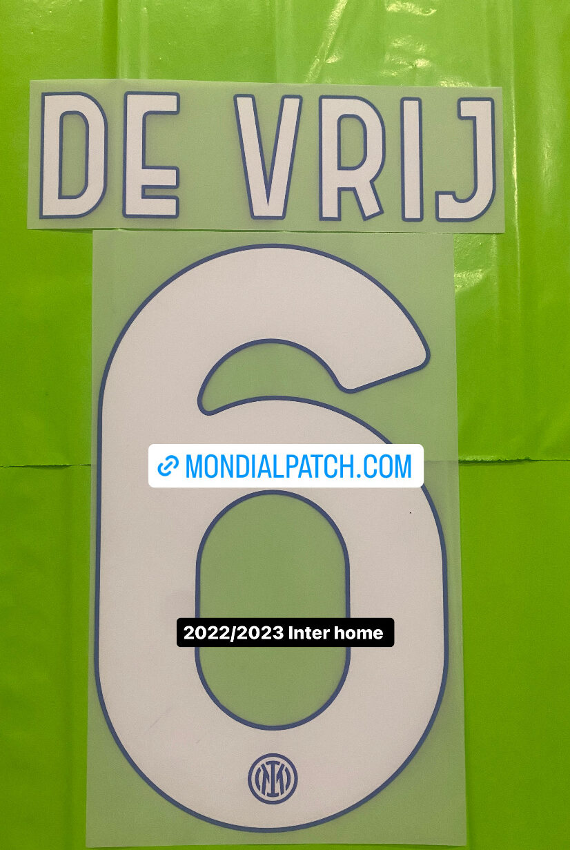 nameset Inter 2022 2023  6 DE VRIJ home ufficiale