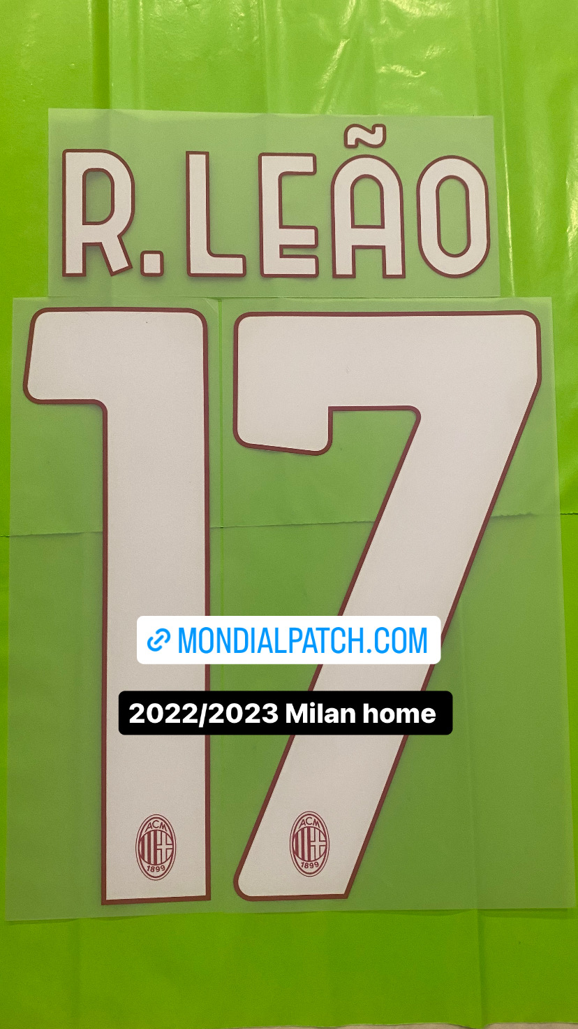 nameset Milan 2022 2023  17 R.LEAO home ufficiale