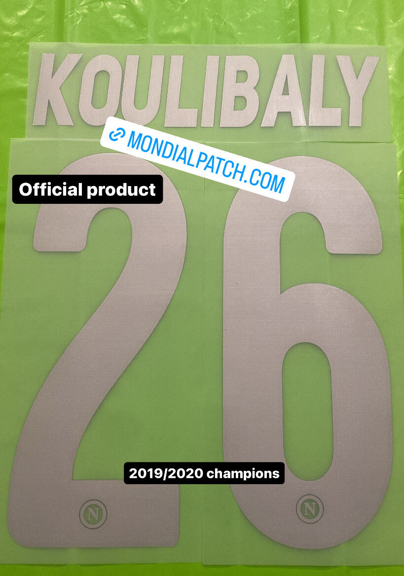 nameset Napoli 2019 2020 26 KOULIBALY CHAMPIONS ufficiale