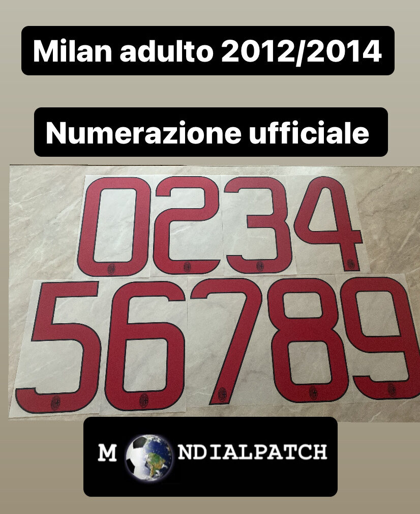 nameset Milan 2012 2014 adulto rosso ufficiale