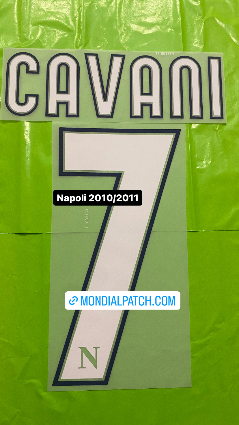 nameset Napoli 2010 2011  7 CAVANI ufficiale