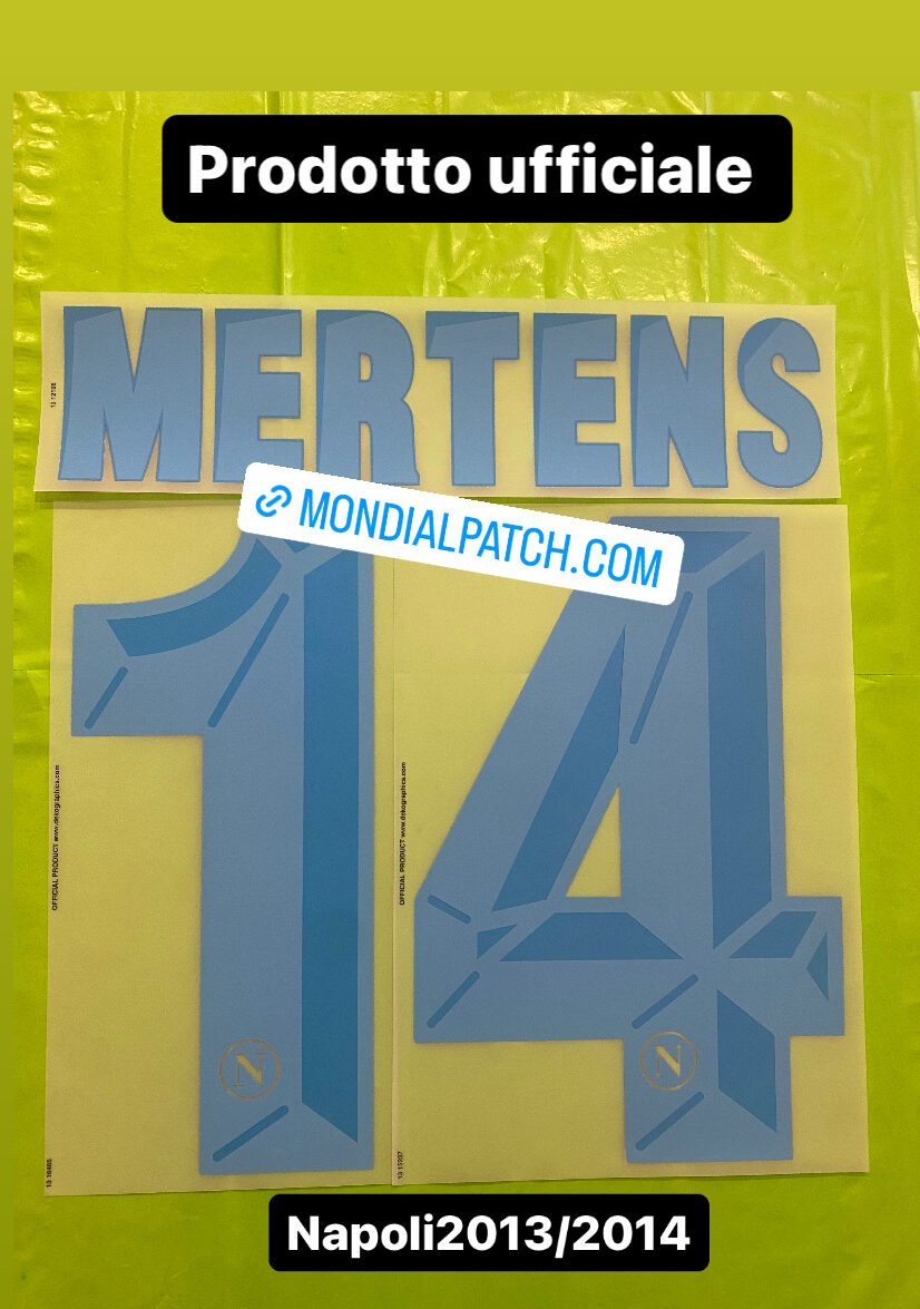 nameset Napoli 2013 2014 14 MERTENS ufficiale