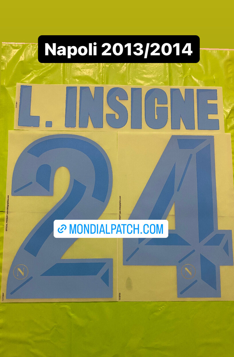 nameset Napoli 2013 2014  24 L.INSIGNE third ufficiale