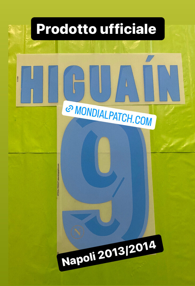 nameset Napoli 2013 2014 9 HIGUAIN ufficiale