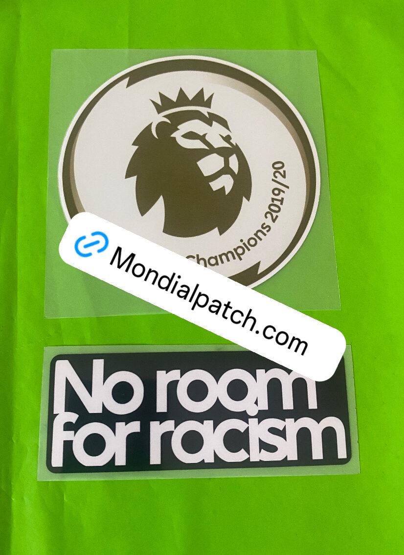 toppa patch premier 2019 2020 + no racism vincente win coppia