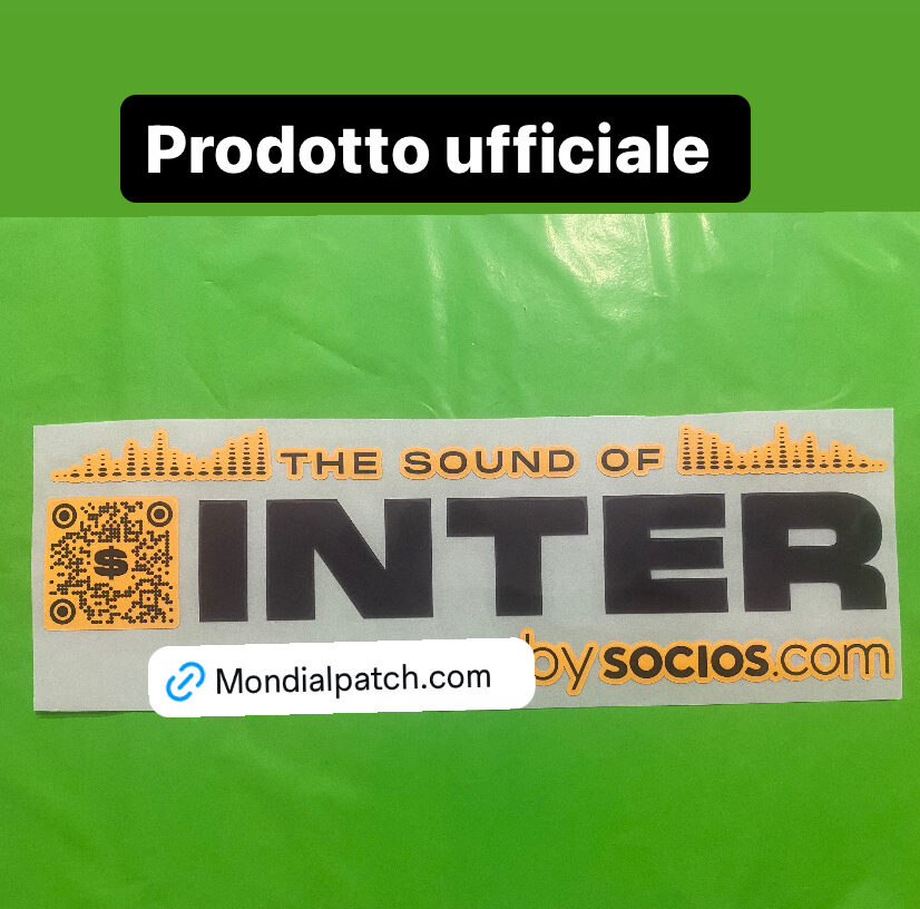 toppa sponsor the sound of inter by socios finale supercoppa 2022 ufficiale nero/giallo