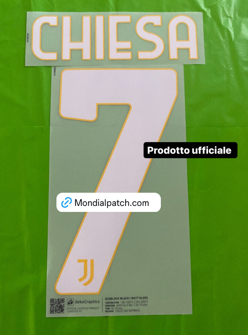 nameset Juventus 2023 2024 7 CHIESA ufficiale