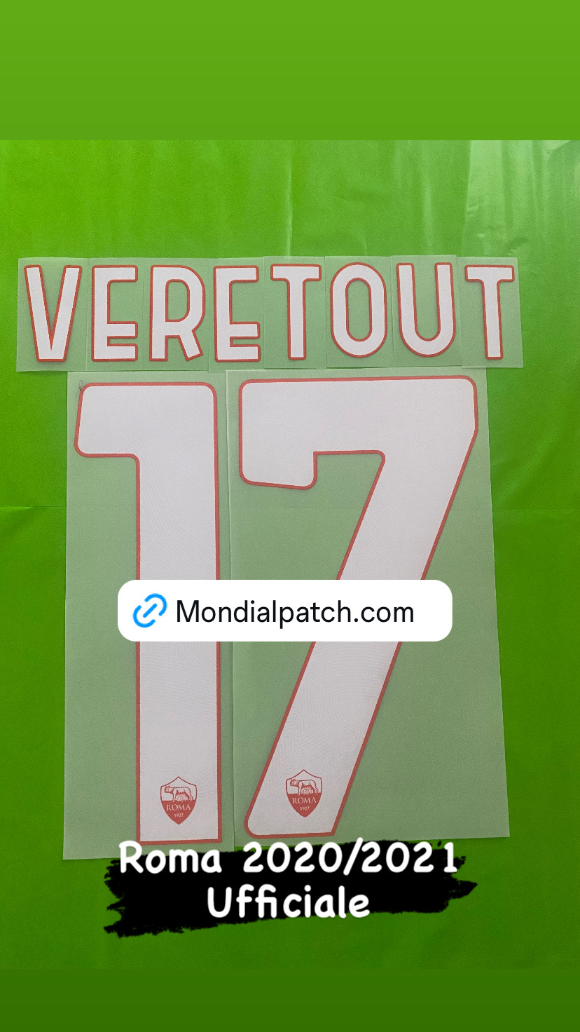 nameset Roma 2020 2021 17 VERETOUT ufficiale