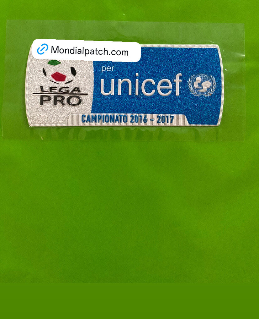 toppa patch serie c 2016 2017 unicef ufficiale