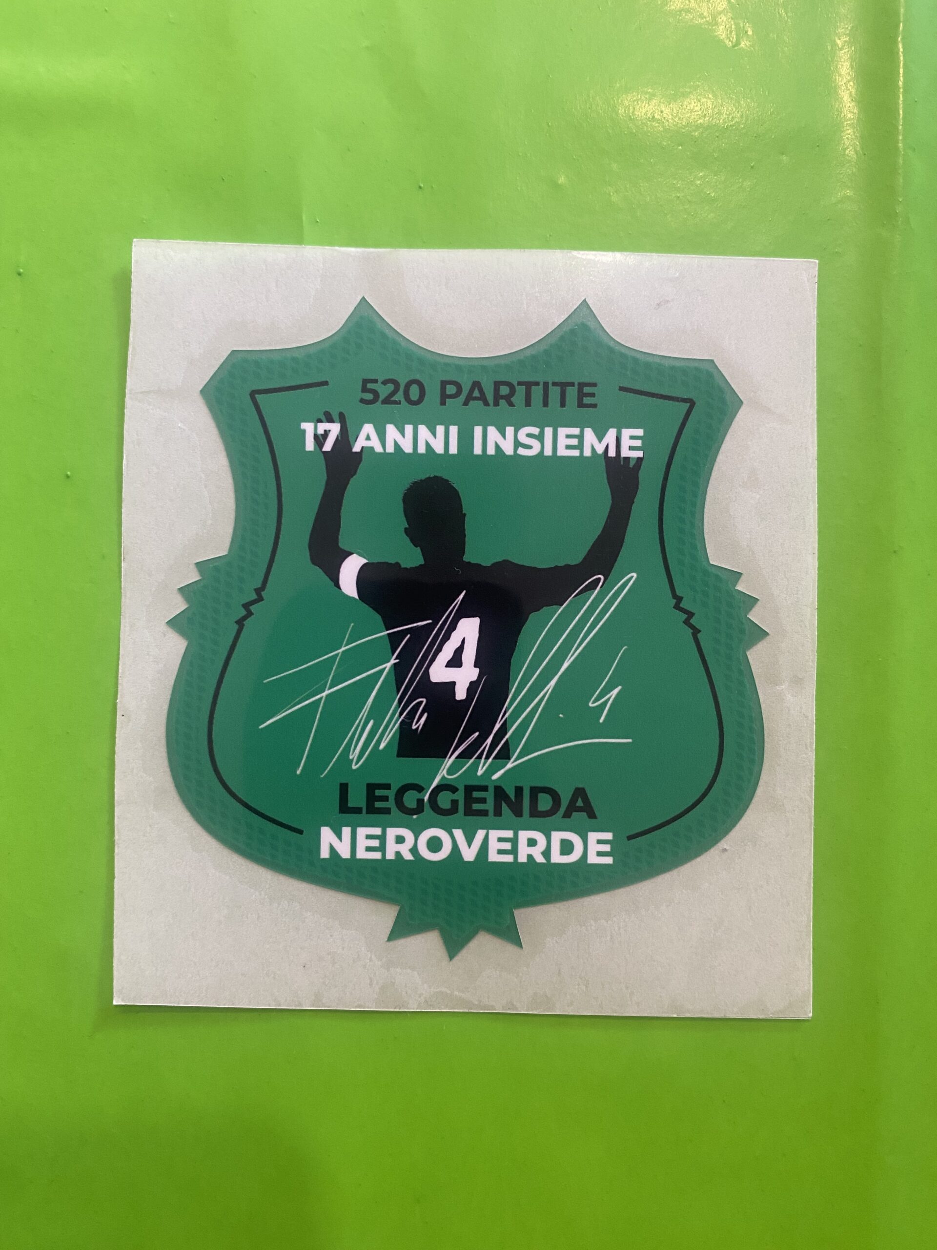 toppa patch sassuolo magnanelli 520 presenze 2021 2022 ufficiale