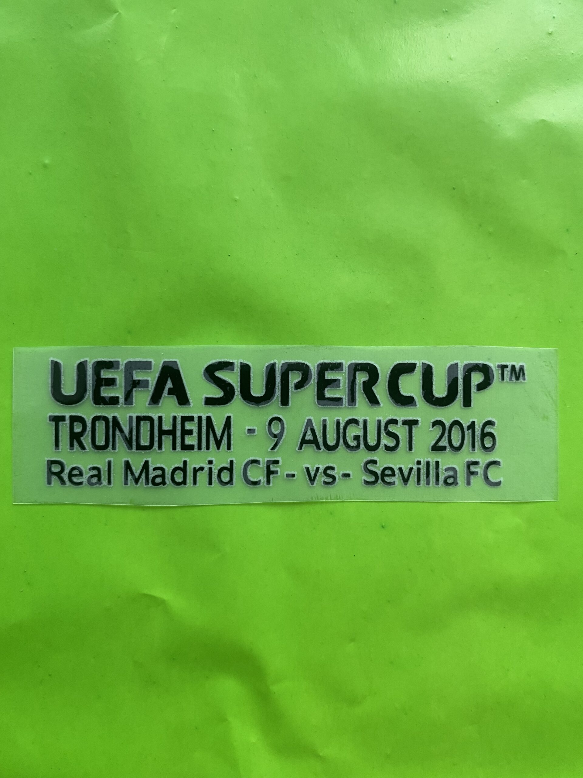 Uefa Supercup 9 August 2016 Real Madrid – Siviglia