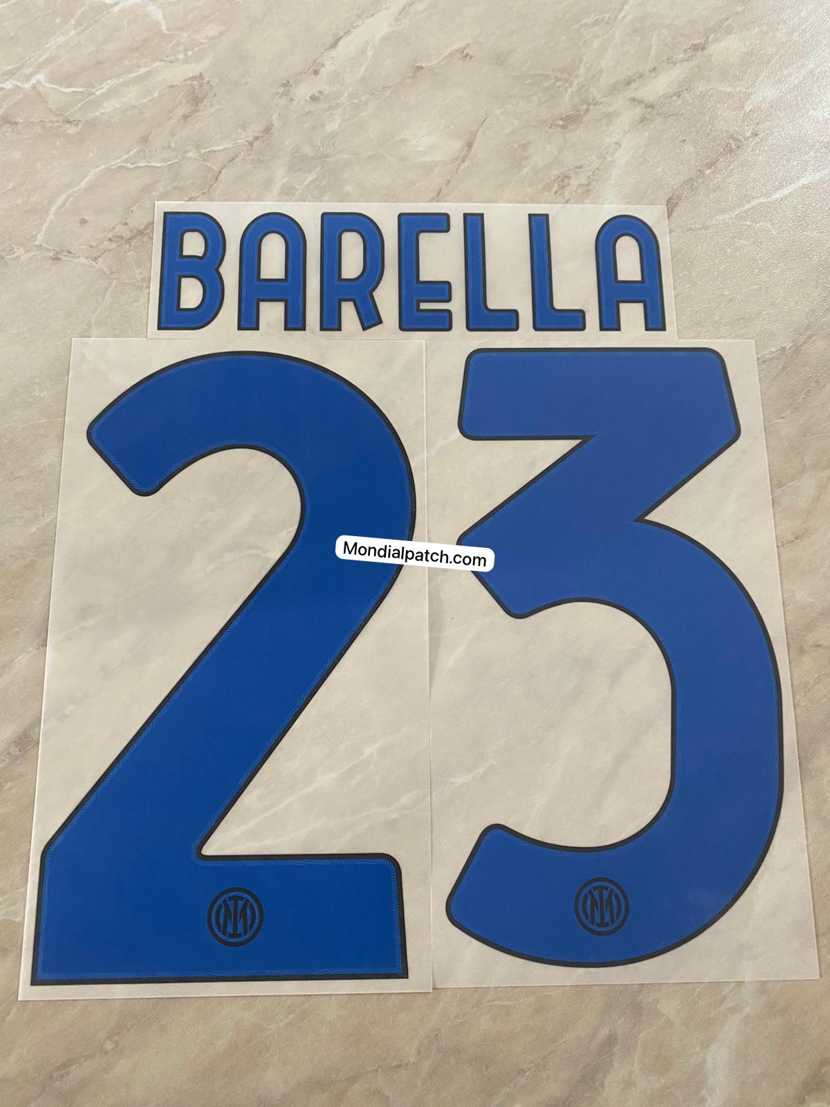 nameset Inter 2023 2024 23 BARELLA away ufficiale