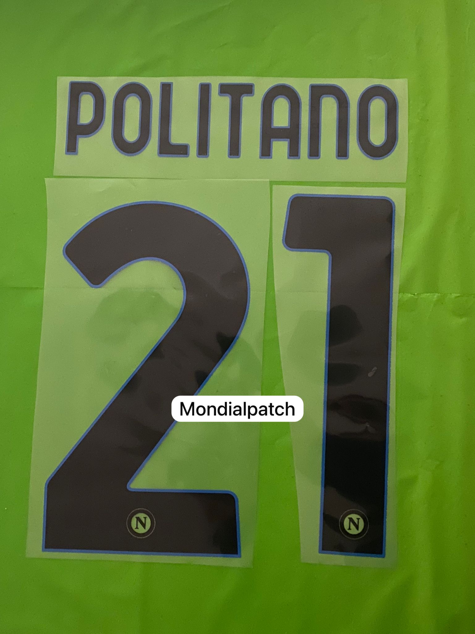 nameset Napoli 2023 2024 away 21 POLITANO ufficiale