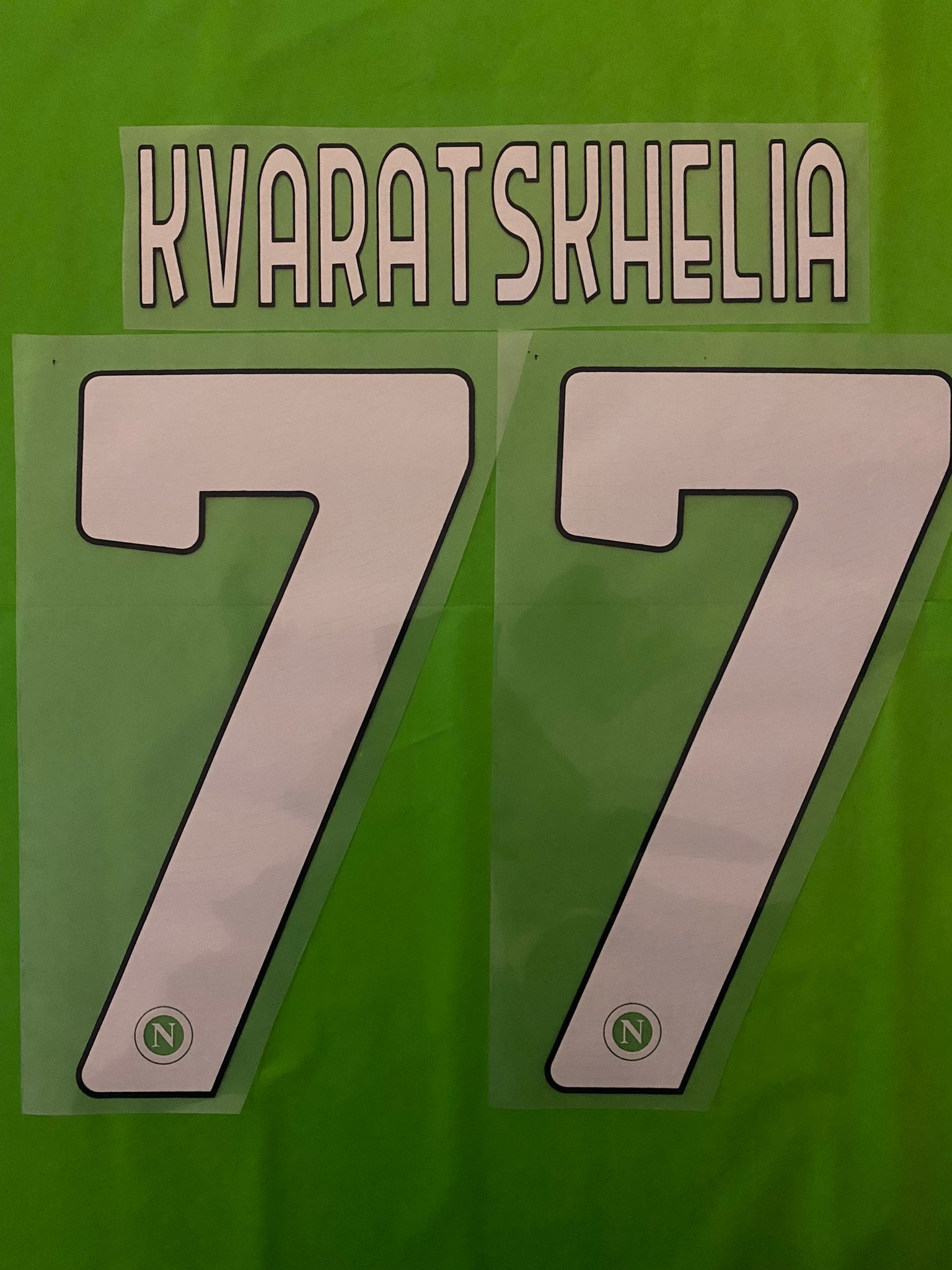 nameset Napoli 2023 2024 home 77 KVARATSKHELIA ufficiale