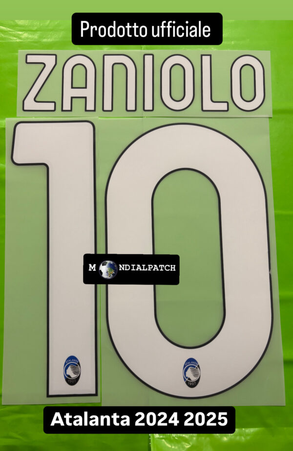 nameset Atalanta 2024 2025 10 ZANIOLO home bianco ufficiale