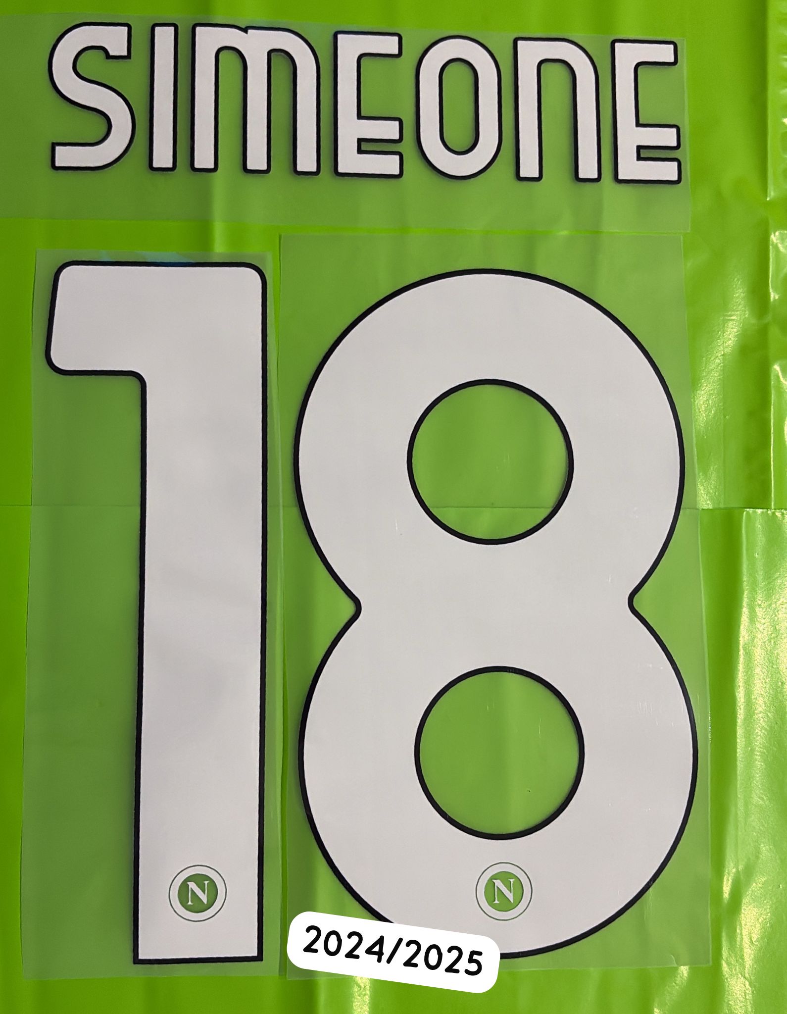 nameset Napoli 2024 2025 18 SIMEONE home ufficiale originale