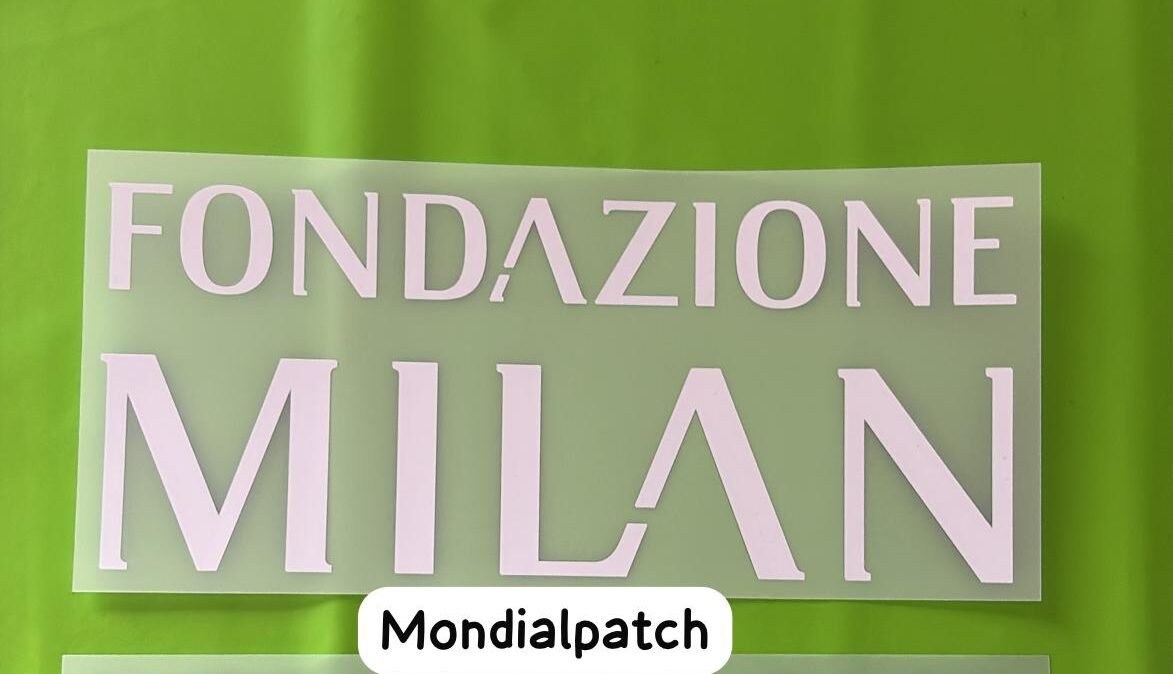sponsor Fondazione Milan Champions 2024 2025 bianco ufficiale originale