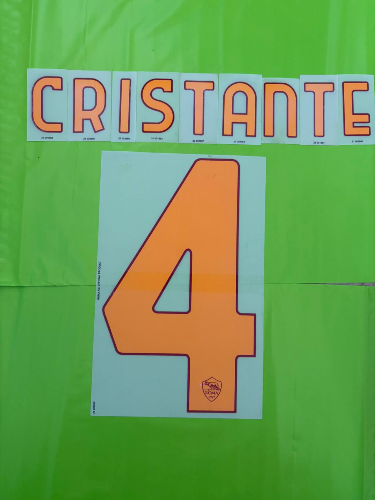 nameset Roma 2021 2022 4 CRISTANTE maglia ufficiale
