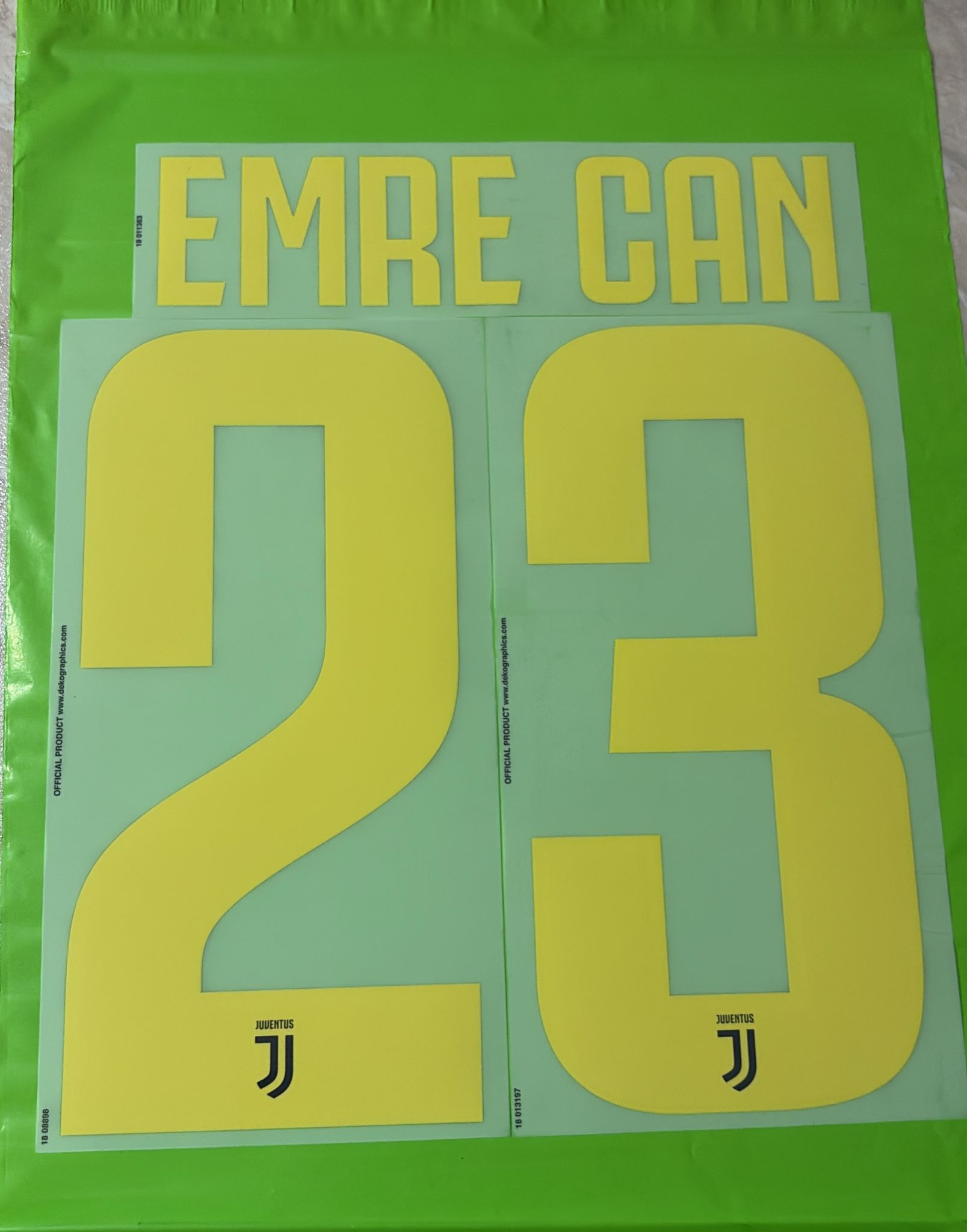 nameset Juventus 2018 2019 23 EMRE CAN 3 maglia third ufficiale