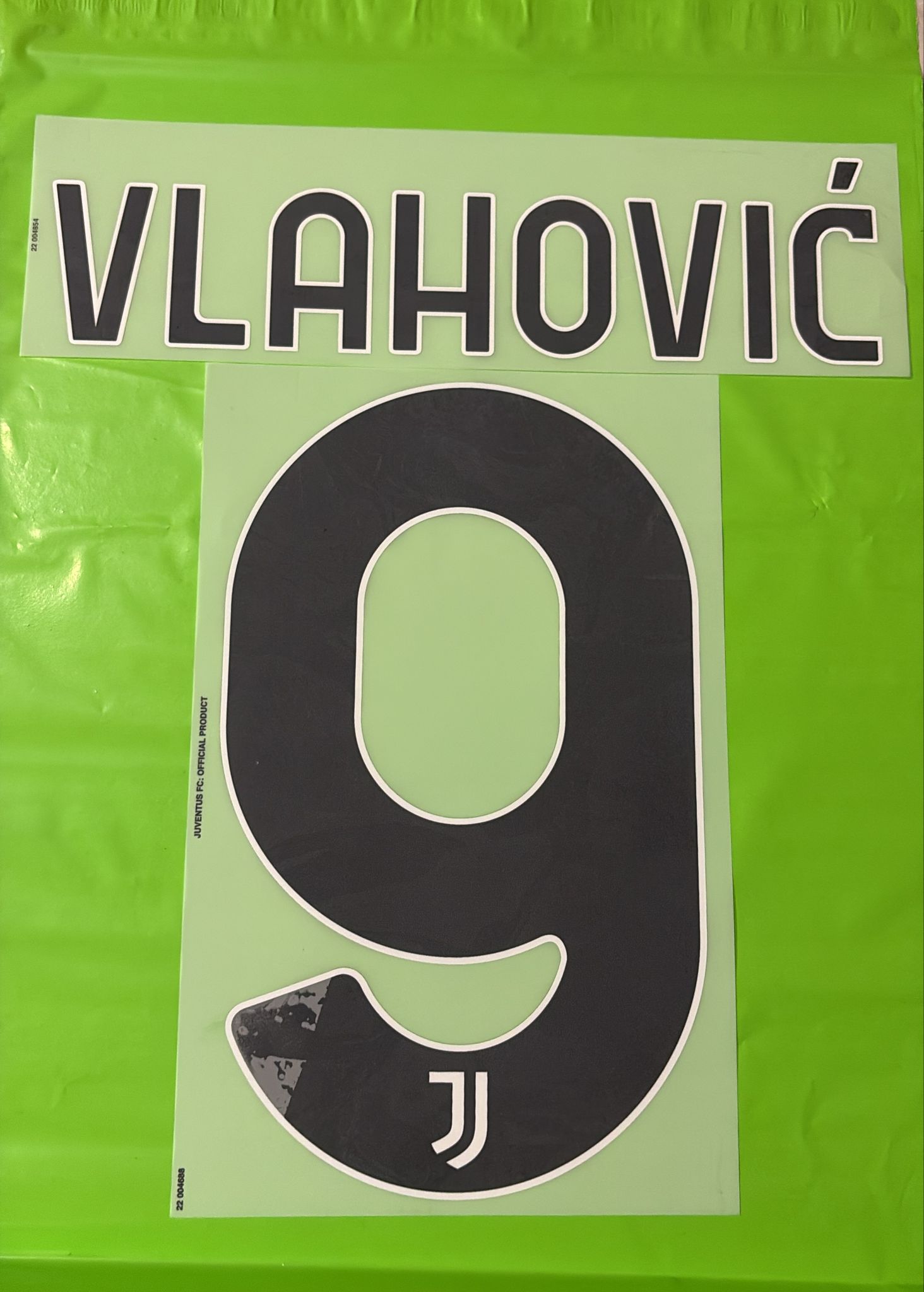 nameset Juventus 2022 2024  home 9 VLAHOVIC ufficiale