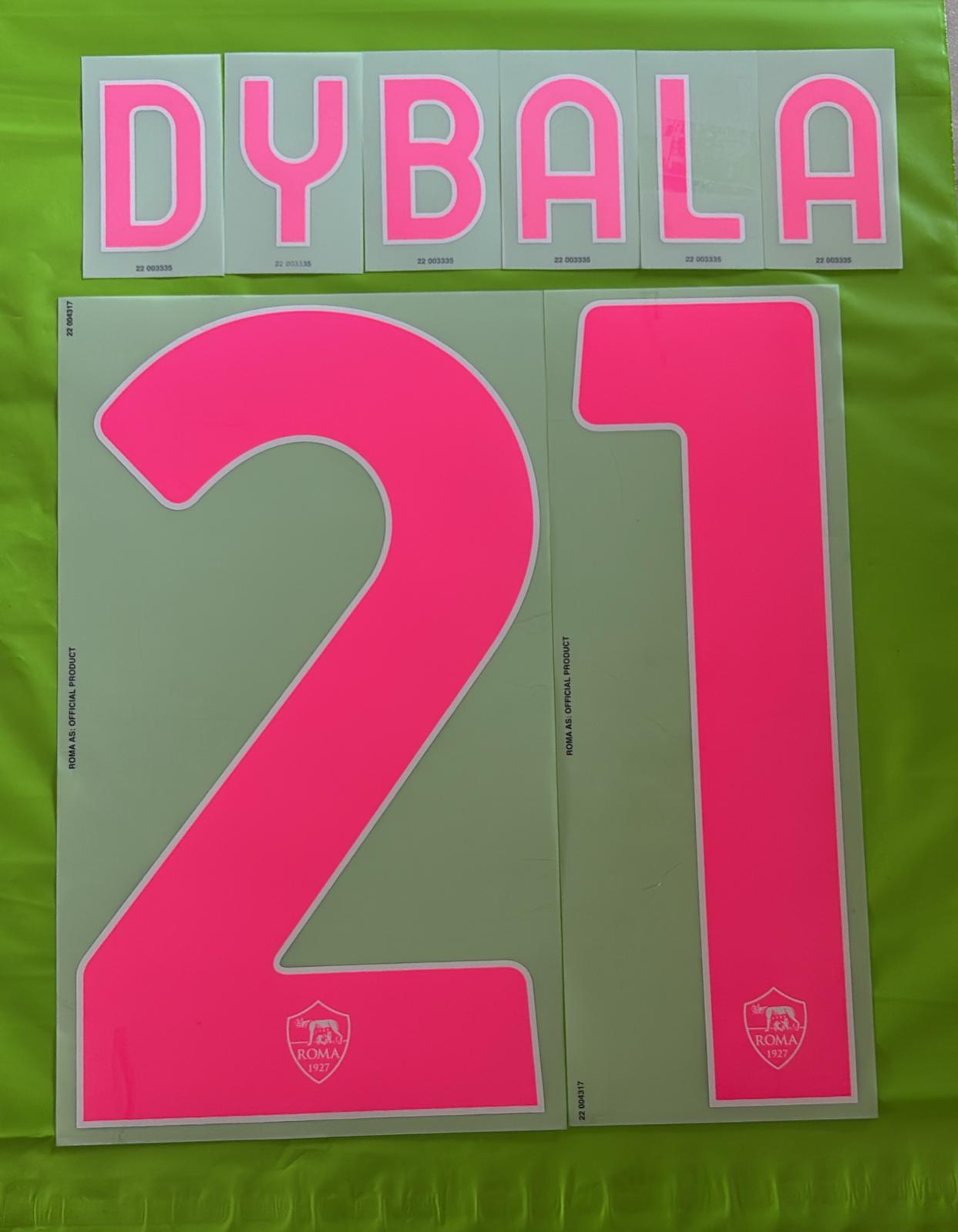 nameset Roma 2022 2023 21 DYBALA third 3 maglia ufficiale