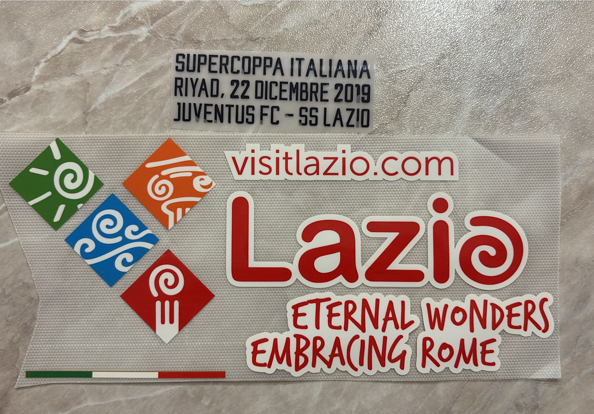 sponsor Lazio supercoppa Riyad 2019 Visitlazio.com + dettaglio match