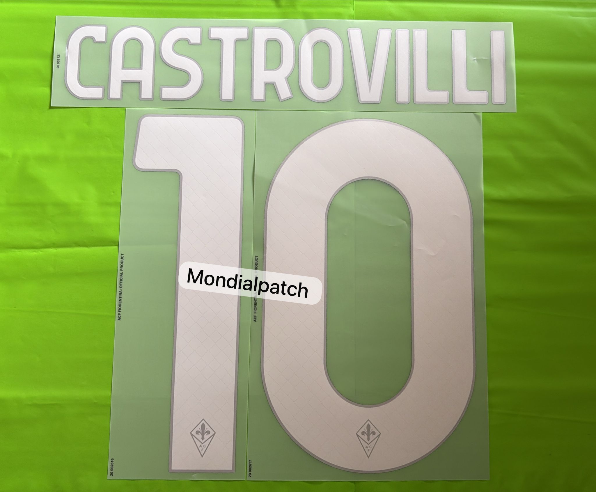 nameset Fiorentina 2020-2021 10 CASTROVILLI home ufficiale originale
