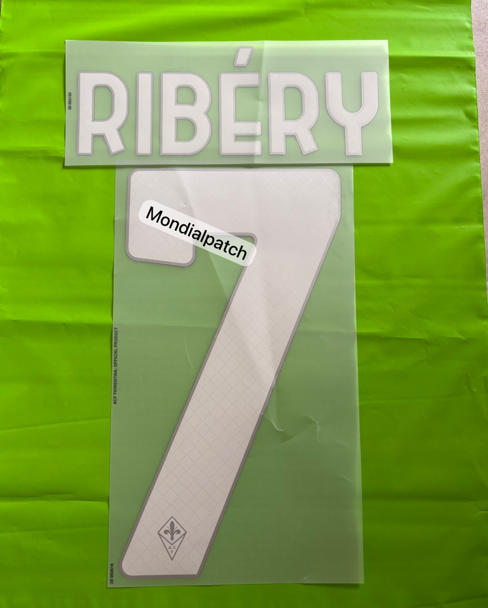 nameset Fiorentina 2020-2021 7 RIBERY home ufficiale originale