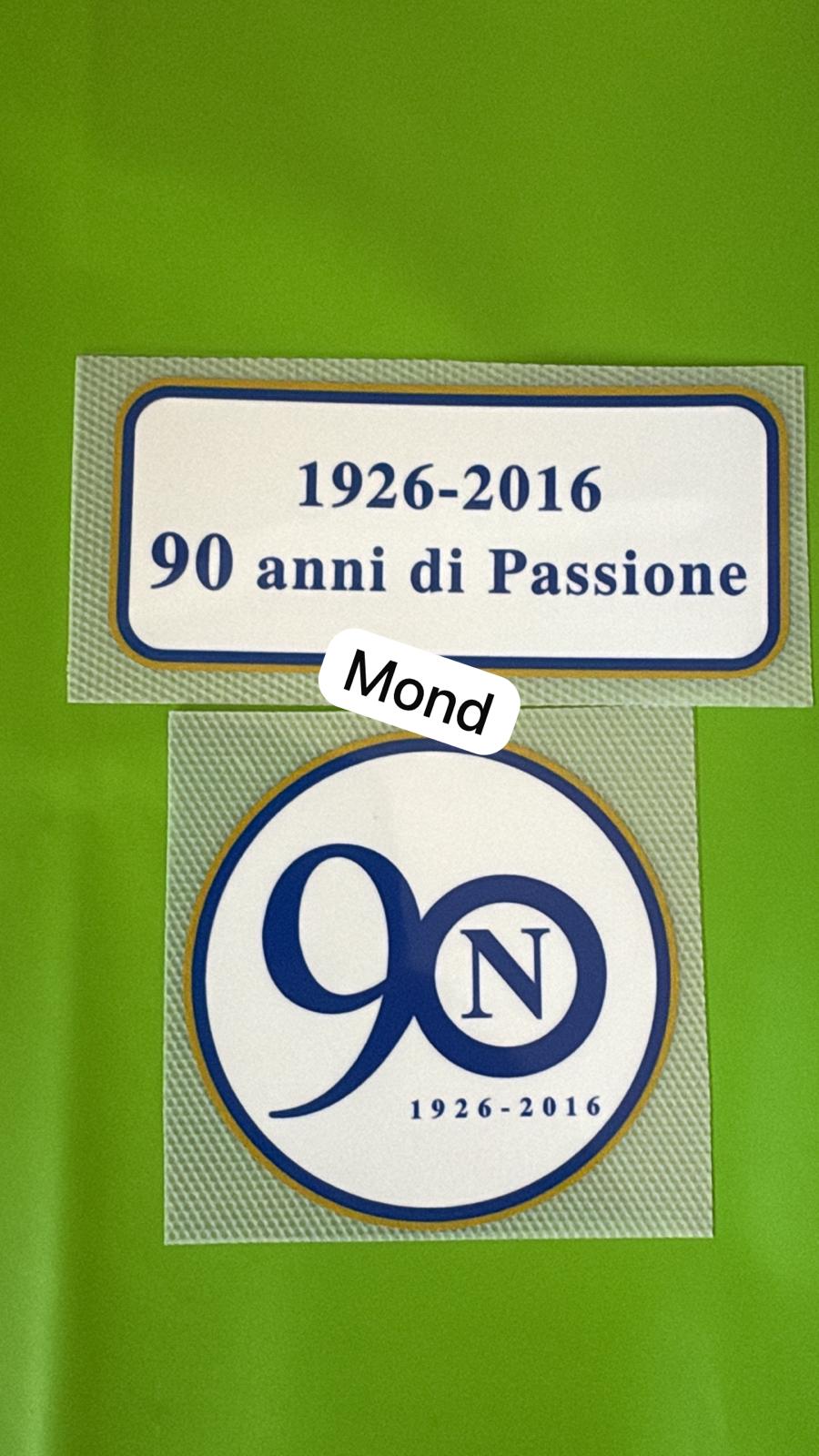 toppe patch 90 anni di passione Napoli 1926-2016 calcio