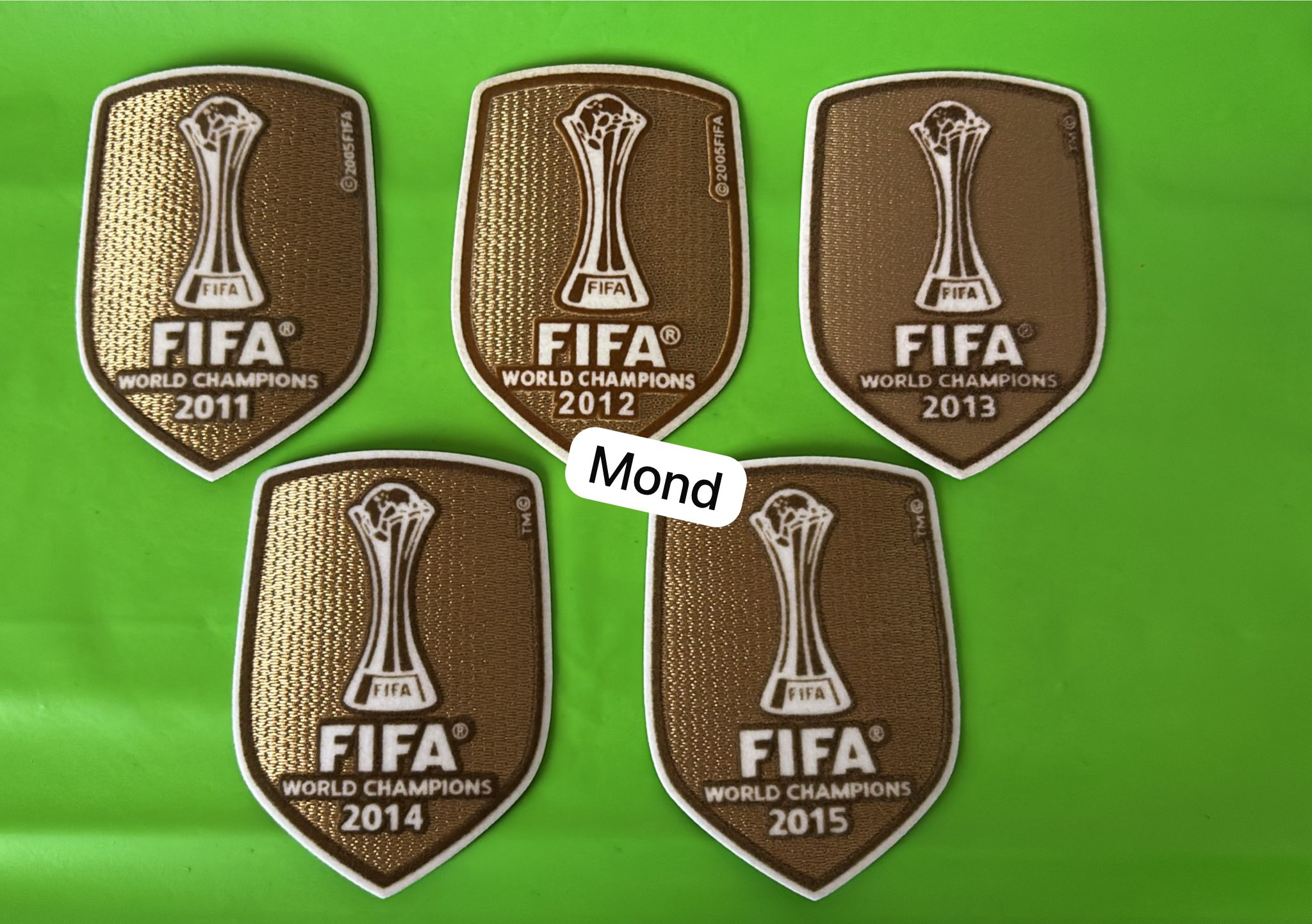 toppa patch champions fifa world club 2011-2012-2013-2014-2015 1 pz