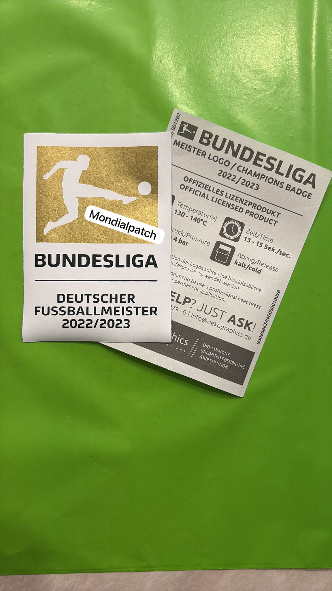 TOPPA PATCH  Bundesliga 2022 2023 Bayer Monaco Champions ufficiale originale
