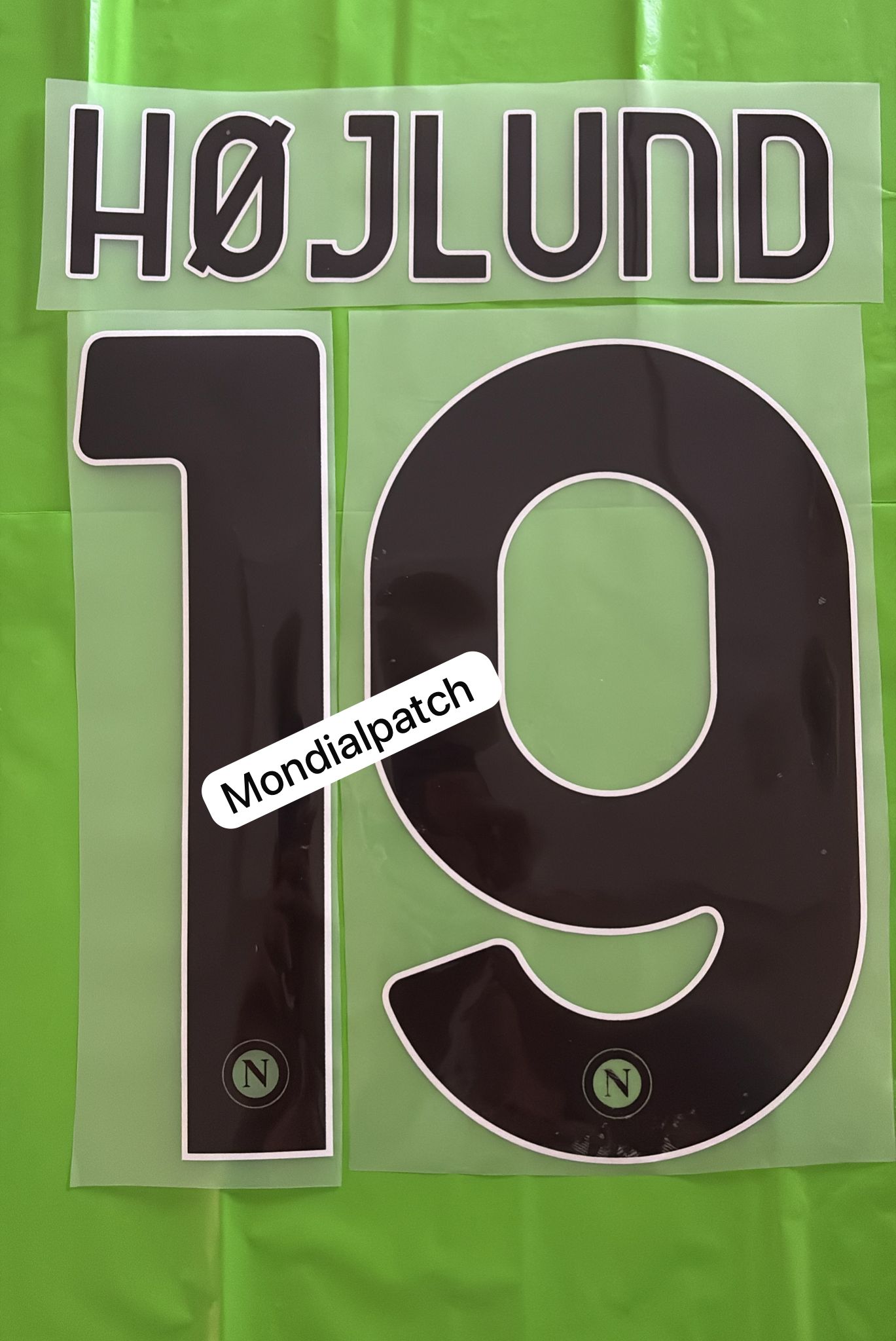 nameset Napoli 2025 2026 22 19 HOJLUND away ufficiale originale