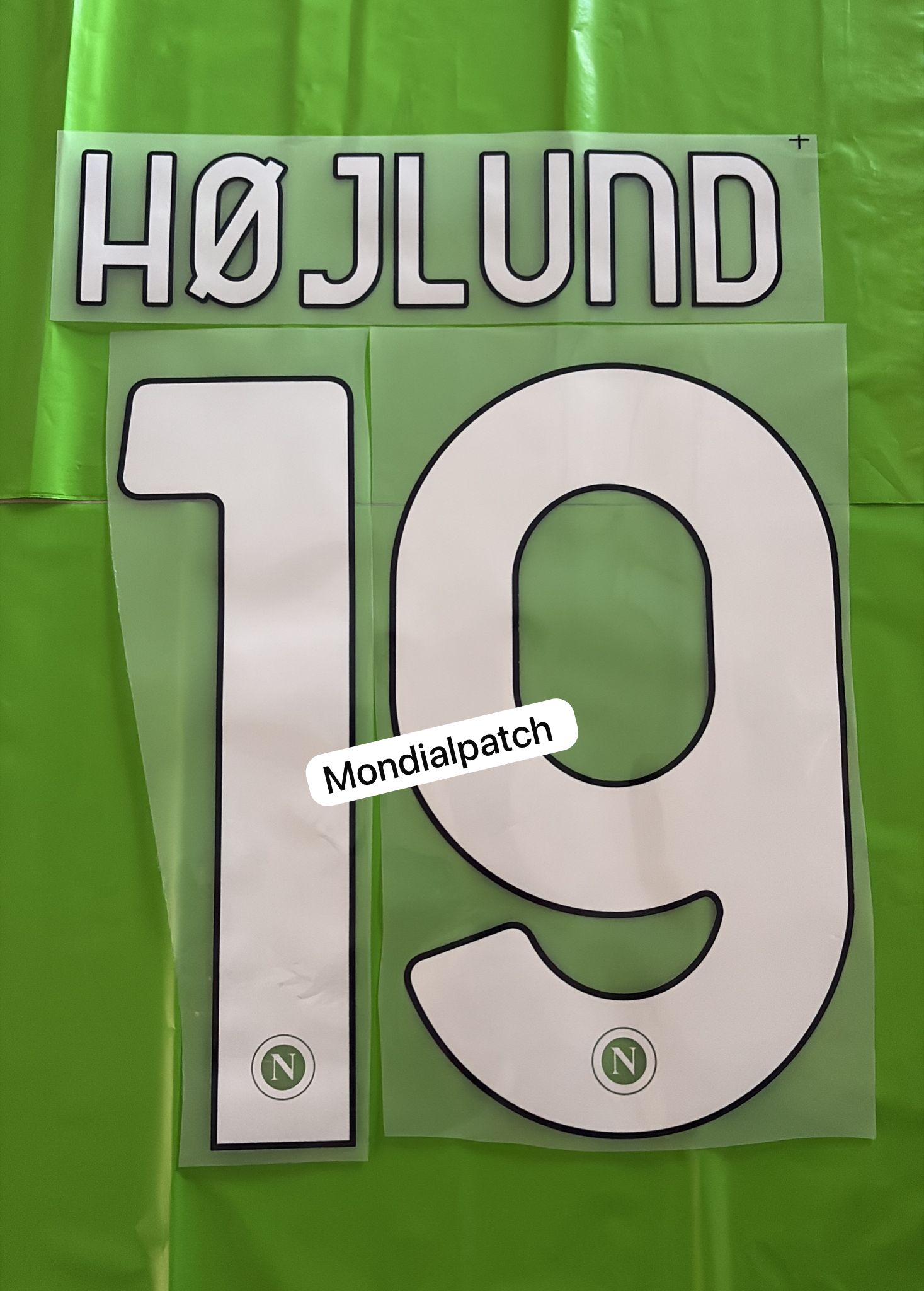 nameset Napoli 2025 2026 19 HOJLUND home ufficiale originale