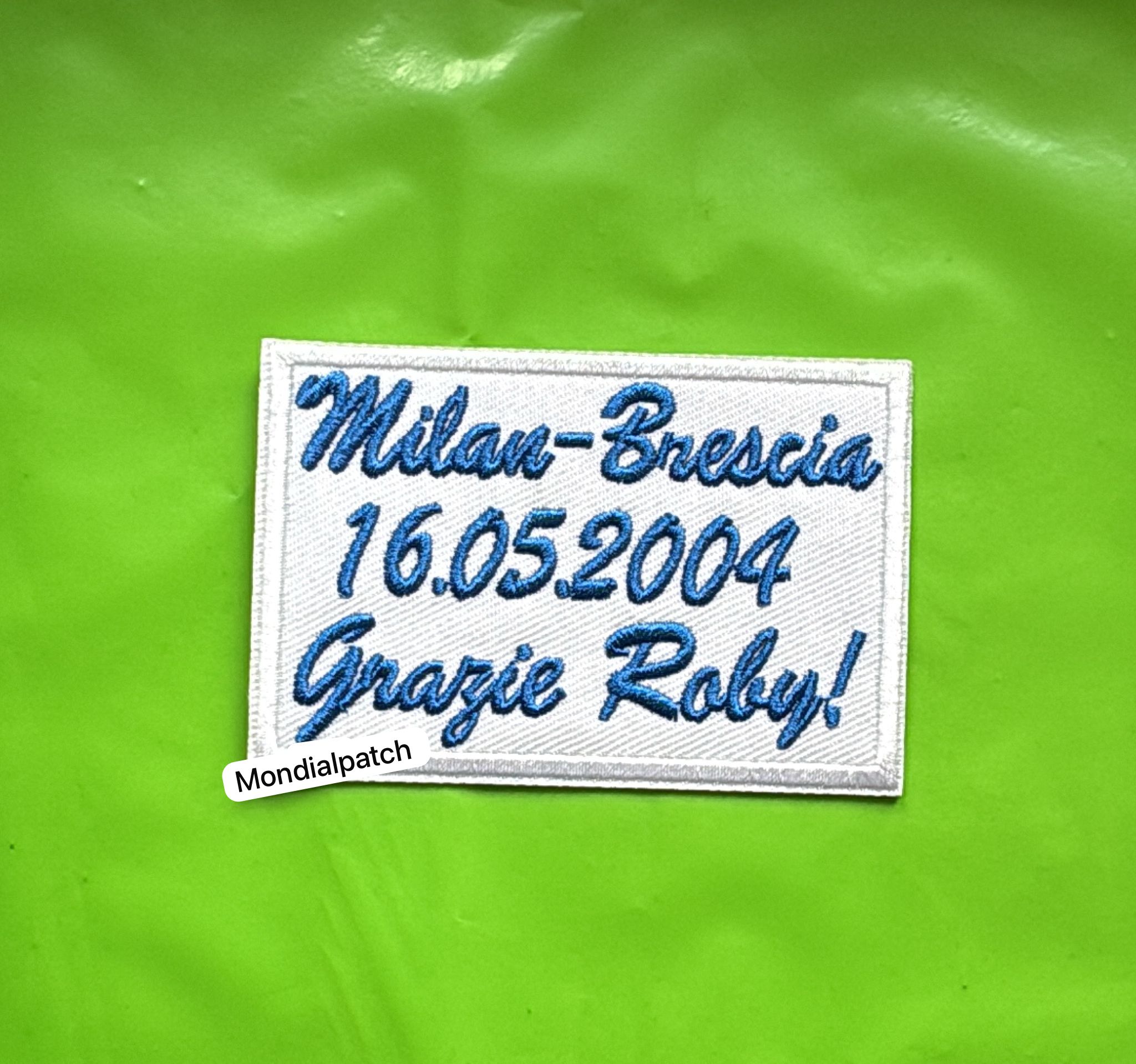 Toppa patch Baggio Grazie Roby Brescia 2004 termoapplicabile