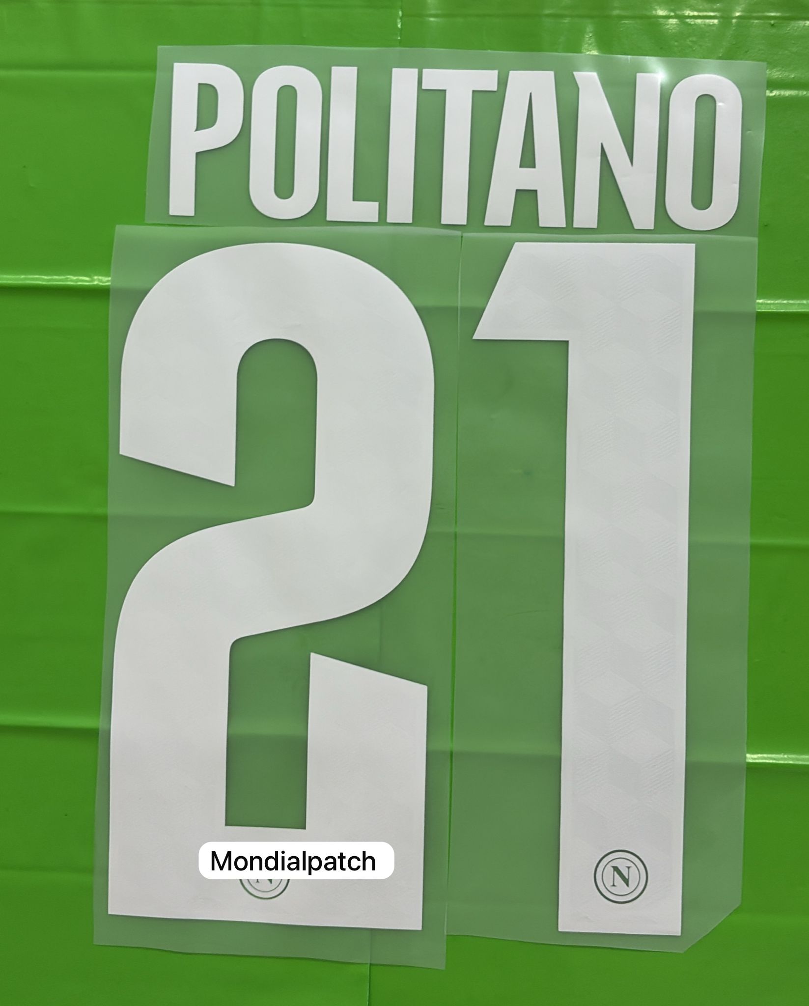 nameset Napoli 2025 2026 Champions 21 POLITANO bianco ufficiale originale