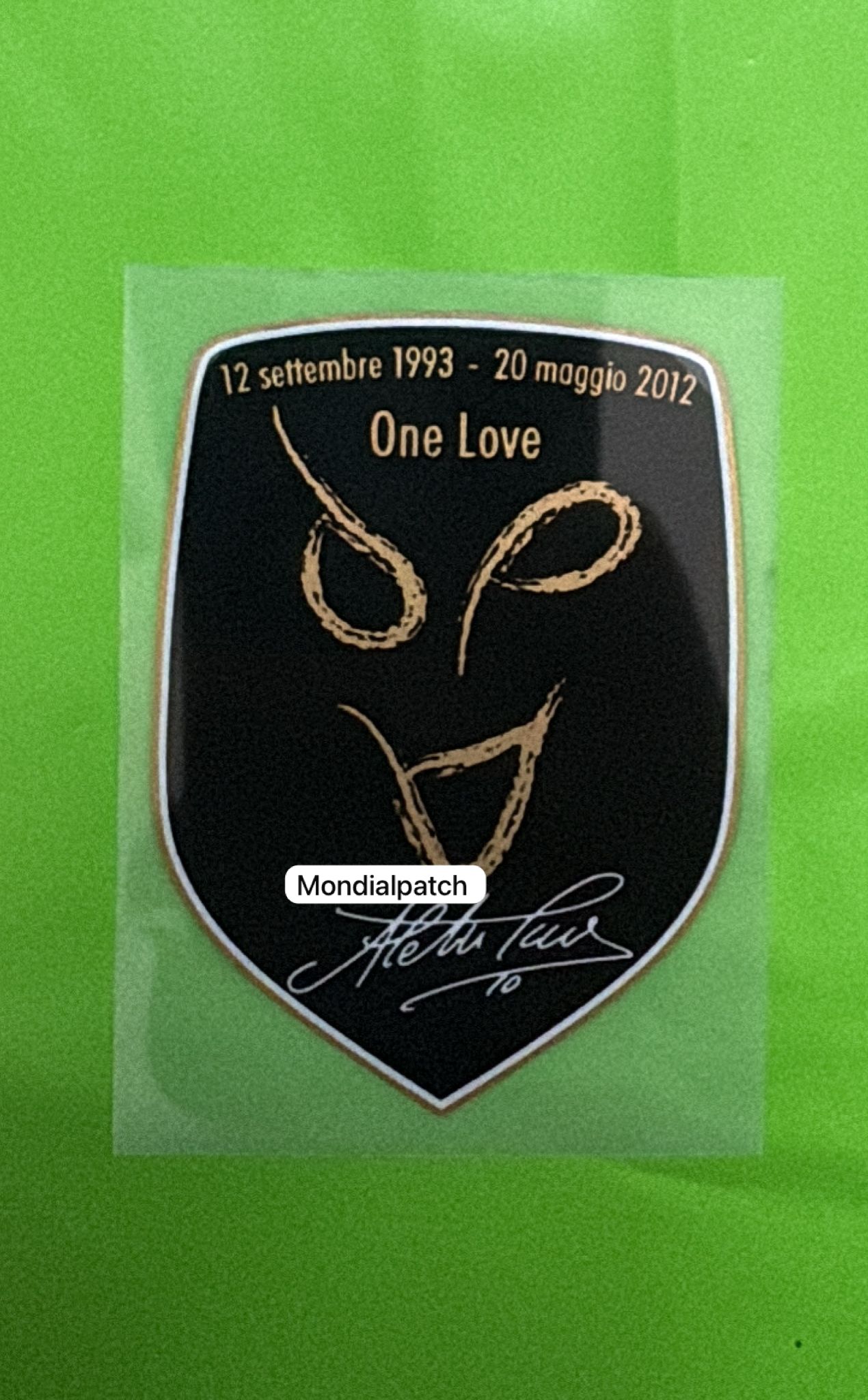 Toppa patch Juventus 2011 2012 One Love Del Piero termoapplicabile