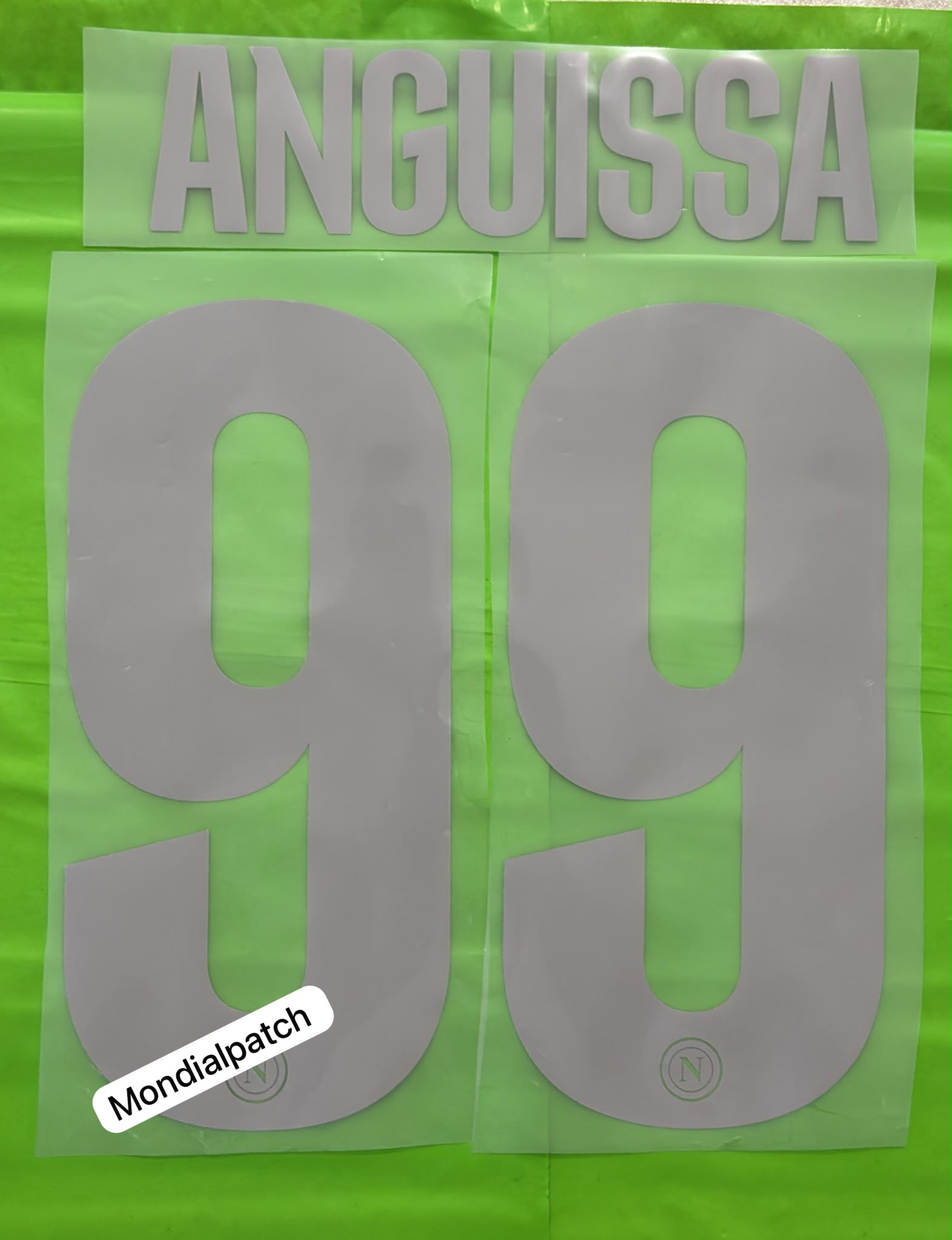 nameset Napoli 2025 2026 Champions 99 ANGUISSA silver ufficiale originale